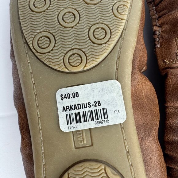 Call It Spring Arkadius Brown Faux Leather Loafers Womens 8 Workwear Comfortable - Picture 9 of 9